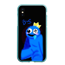 Чехол iPhone XS Max матовый Blue - Rainbow Friends