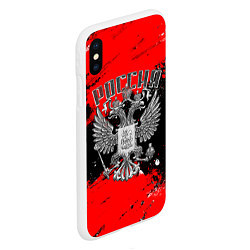 Чехол iPhone XS Max матовый Каменный герб России, цвет: 3D-белый — фото 2
