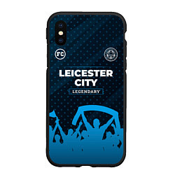 Чехол iPhone XS Max матовый Leicester City legendary форма фанатов, цвет: 3D-черный