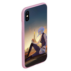 Чехол iPhone XS Max матовый Грустная Люси, цвет: 3D-розовый — фото 2
