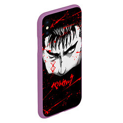 Чехол iPhone XS Max матовый BERSERK ГАТС, цвет: 3D-фиолетовый — фото 2