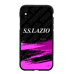 Чехол iPhone XS Max матовый Lazio pro football: символ сверху, цвет: 3D-черный