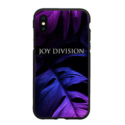 Чехол iPhone XS Max матовый Joy Division neon monstera