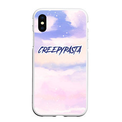 Чехол iPhone XS Max матовый CreepyPasta sky clouds, цвет: 3D-белый