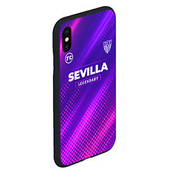 Чехол iPhone XS Max матовый Sevilla legendary sport grunge, цвет: 3D-черный — фото 2