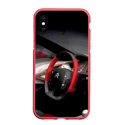 Чехол iPhone XS Max матовый Ситроен - салон - Steering wheel