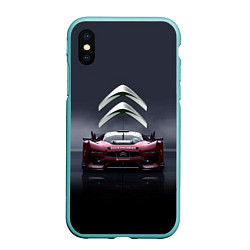 Чехол iPhone XS Max матовый Citroen - Racing team - Motorsport, цвет: 3D-мятный