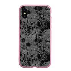 Чехол iPhone XS Max матовый Камуфляж Metro, цвет: 3D-розовый