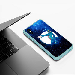 Чехол iPhone XS Max матовый Невероятные приключения ДжоДжо - JoJo no Kimyou na, цвет: 3D-мятный — фото 2