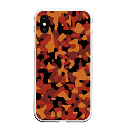 Чехол iPhone XS Max матовый Камуфляж Common Orange