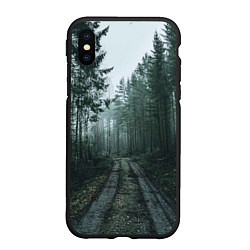 Чехол iPhone XS Max матовый Дорога в лес
