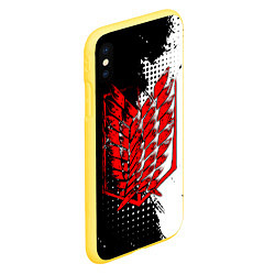 Чехол iPhone XS Max матовый АТ - Разведкорпус - Красный, цвет: 3D-желтый — фото 2