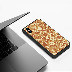 Чехол iPhone XS Max матовый Камуфляж Italian Desert, цвет: 3D-черный — фото 2