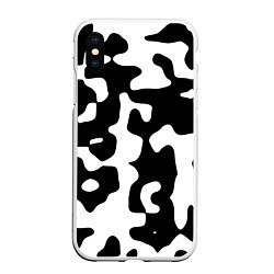 Чехол iPhone XS Max матовый Камуфляж Cowskin крупный