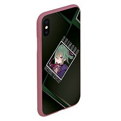 Чехол iPhone XS Max матовый Куки Синобу в ромбе, цвет: 3D-малиновый — фото 2