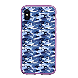 Чехол iPhone XS Max матовый Камуфляж Navi Camo