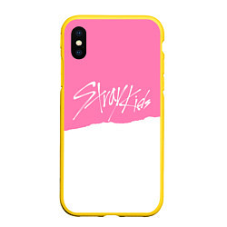 Чехол iPhone XS Max матовый Stray Kids pink and white