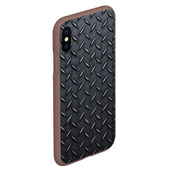 Чехол iPhone XS Max матовый Стальное противоскользящее покрытие - текстура, цвет: 3D-коричневый — фото 2