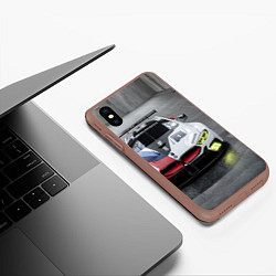 Чехол iPhone XS Max матовый BMW M8 - M Power - Motorsport, цвет: 3D-коричневый — фото 2