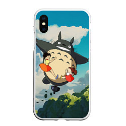 Чехол iPhone XS Max матовый Flight Totoro