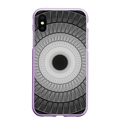Чехол iPhone XS Max матовый Абстрактная спираль, цвет: 3D-сиреневый