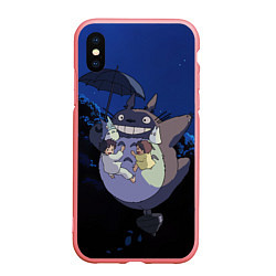 Чехол iPhone XS Max матовый Night flight Totoro