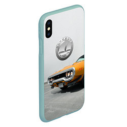 Чехол iPhone XS Max матовый Рыжая бестия - Plymouth Satellite 1971 года, цвет: 3D-мятный — фото 2