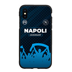 Чехол iPhone XS Max матовый Napoli legendary форма фанатов, цвет: 3D-черный
