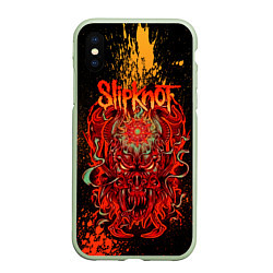 Чехол iPhone XS Max матовый Slipknot - red monster