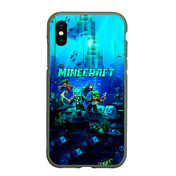 Чехол iPhone XS Max матовый Minecraft water