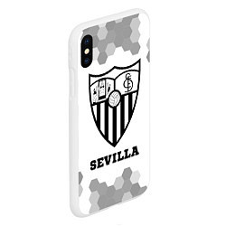 Чехол iPhone XS Max матовый Sevilla sport на светлом фоне, цвет: 3D-белый — фото 2