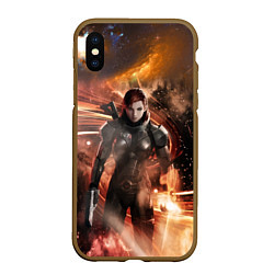 Чехол iPhone XS Max матовый Mass Effect N7 - Jane Shepard