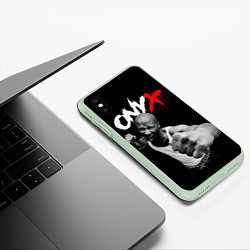Чехол iPhone XS Max матовый Onyx - Fredro Starr, цвет: 3D-салатовый — фото 2