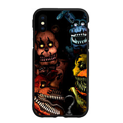 Чехол iPhone XS Max матовый Five Nights at Freddys, цвет: 3D-черный