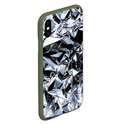 Чехол iPhone XS Max матовый Aesthetic visual art silver, цвет: 3D-темно-зеленый — фото 2