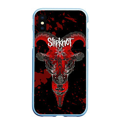 Чехол iPhone XS Max матовый Slipknot - красный козел