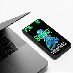 Чехол iPhone XS Max матовый Slipknot monster, цвет: 3D-черный — фото 2