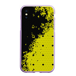 Чехол iPhone XS Max матовый Black & Yellow