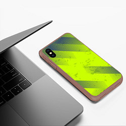 Чехол iPhone XS Max матовый Green sport style, цвет: 3D-коричневый — фото 2