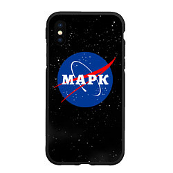 Чехол iPhone XS Max матовый Марк Наса космос
