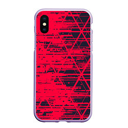 Чехол iPhone XS Max матовый Black & Red