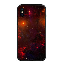 Чехол iPhone XS Max матовый Звездная бескрайняя вселенная, цвет: 3D-черный