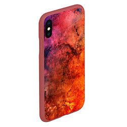 Чехол iPhone XS Max матовый Corrosion, цвет: 3D-красный — фото 2