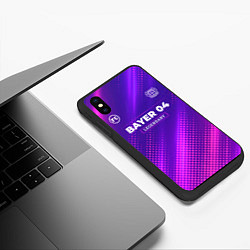 Чехол iPhone XS Max матовый Bayer 04 legendary sport grunge, цвет: 3D-черный — фото 2