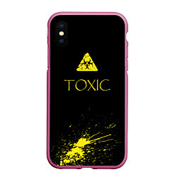 Чехол iPhone XS Max матовый TOXIC - Биологическая опасность