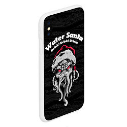 Чехол iPhone XS Max матовый Water Santa, цвет: 3D-белый — фото 2