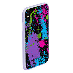 Чехол iPhone XS Max матовый Для граффити - абстрактные брызги, цвет: 3D-светло-сиреневый — фото 2