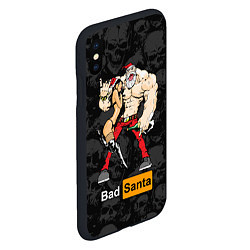 Чехол iPhone XS Max матовый Bad Santa and sexy girl, цвет: 3D-черный — фото 2