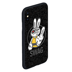 Чехол iPhone XS Max матовый SWAG, bad rabbit, merry Christmas, цвет: 3D-черный — фото 2