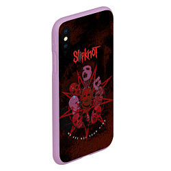 Чехол iPhone XS Max матовый Slipknot red satan, цвет: 3D-сиреневый — фото 2